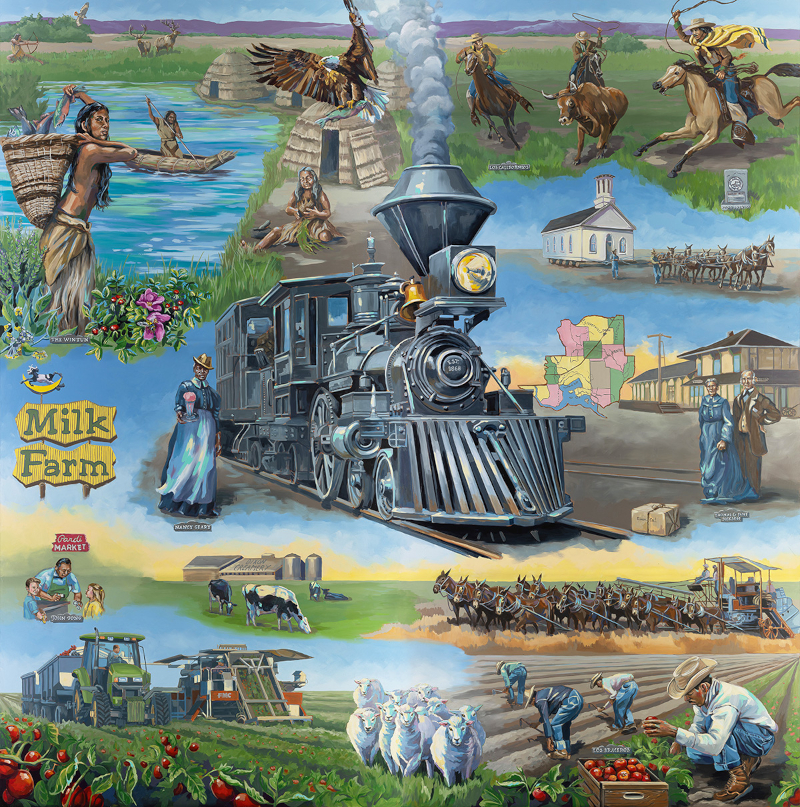 Colleen Gnos – A History of Dixon mural