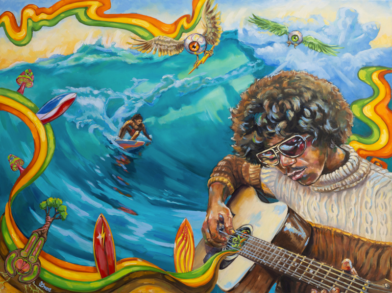 Colleen Gnos – Larry Bertlemann painting