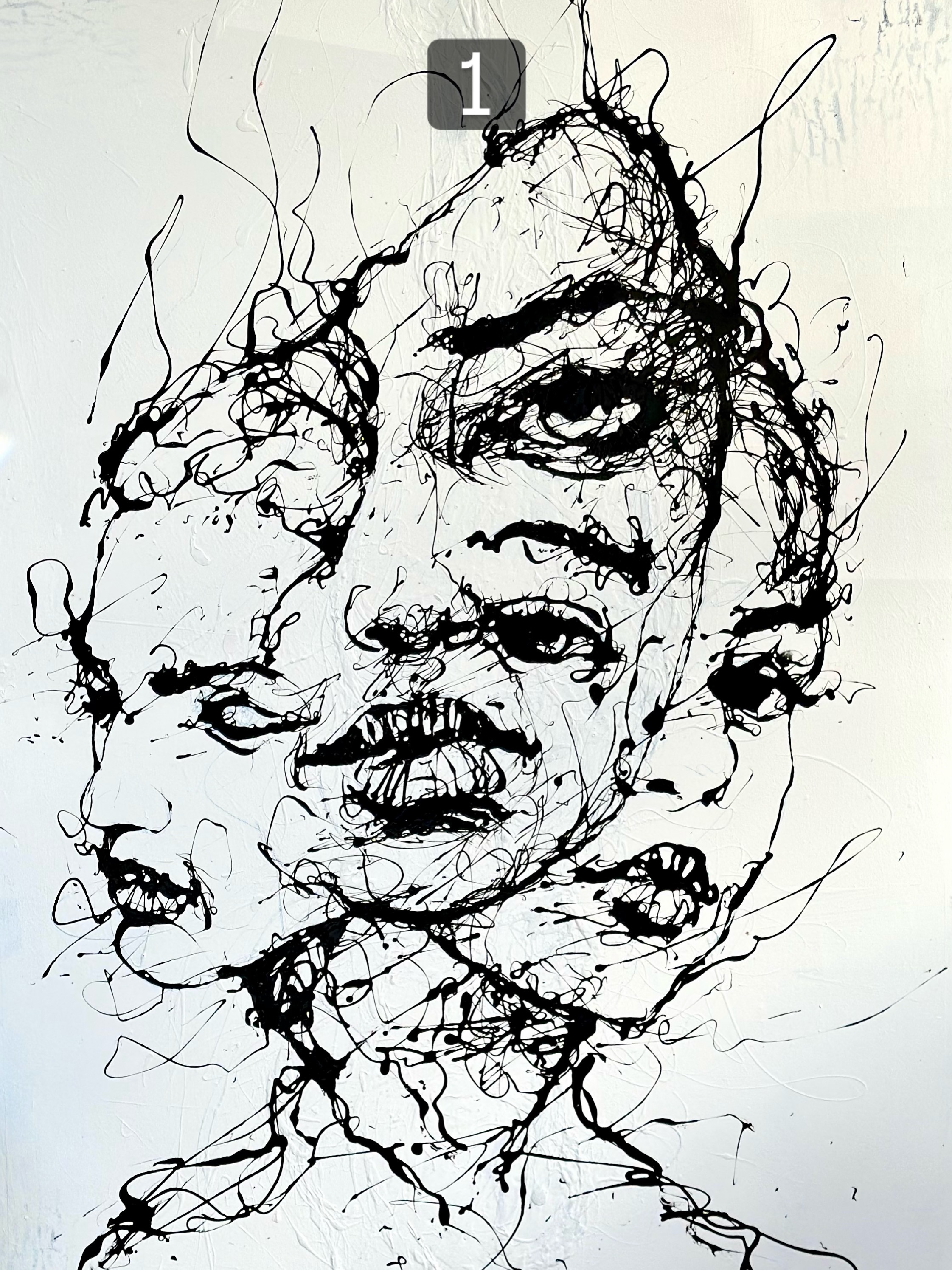 Ole Hedeager — drip painting in process